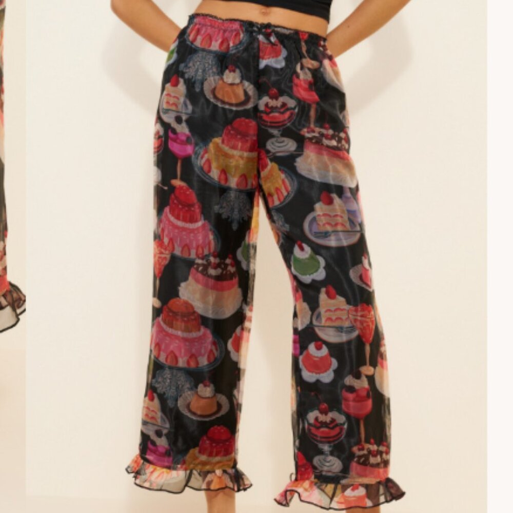 Liora Ruffle Pants Lisa Says Gah - Dessert Table Black - Picture 4 of 4